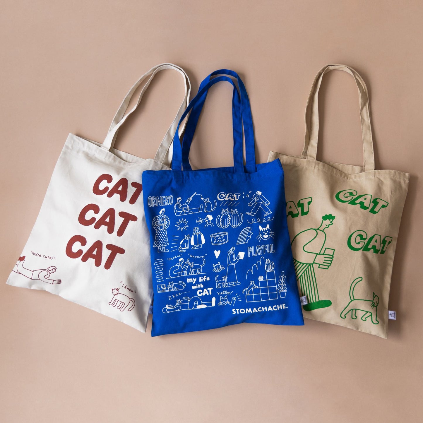 STOMACHACHE. × Orneko トートバッグ