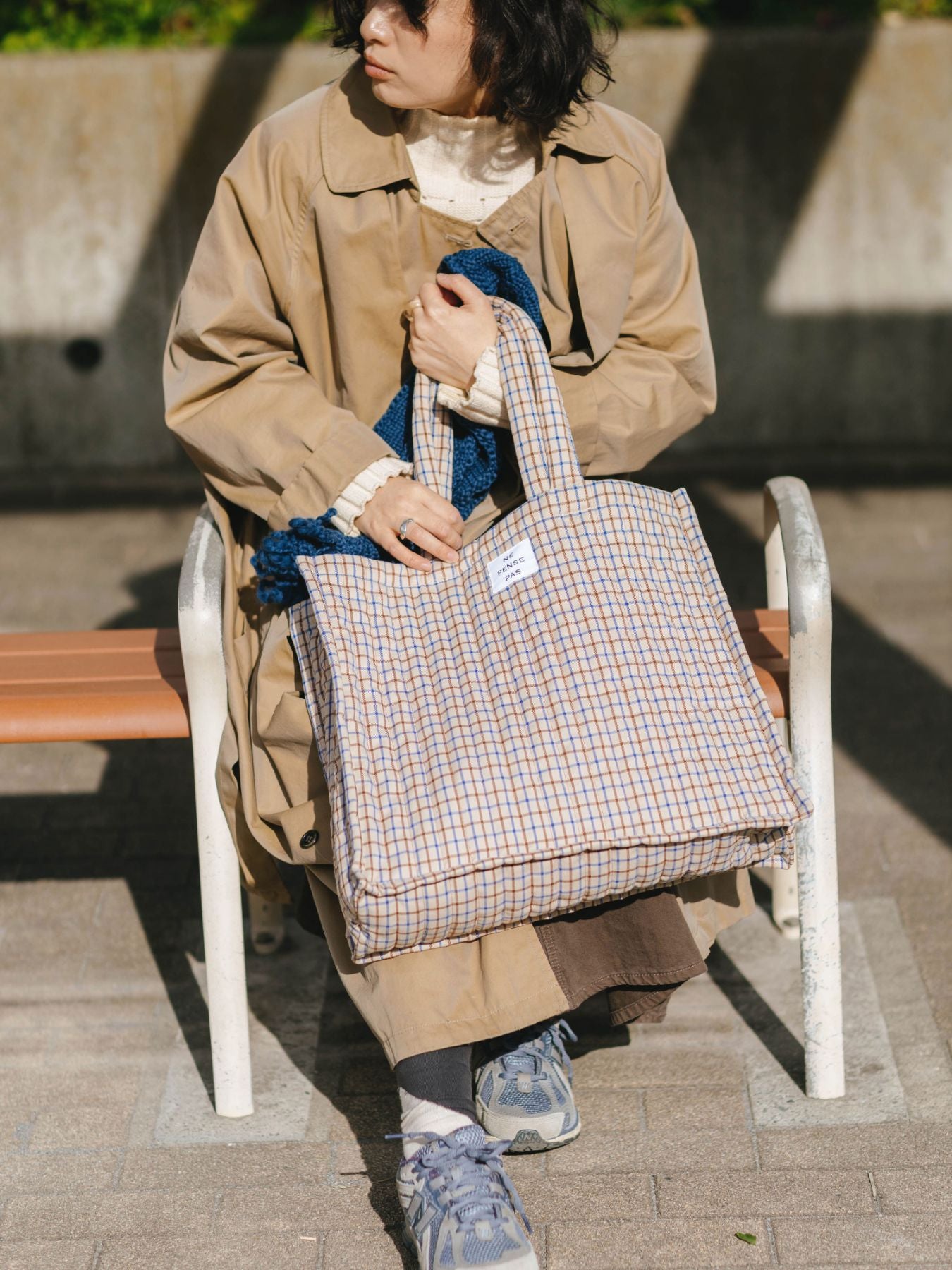 ne pense pas キルティングチェックバッグ