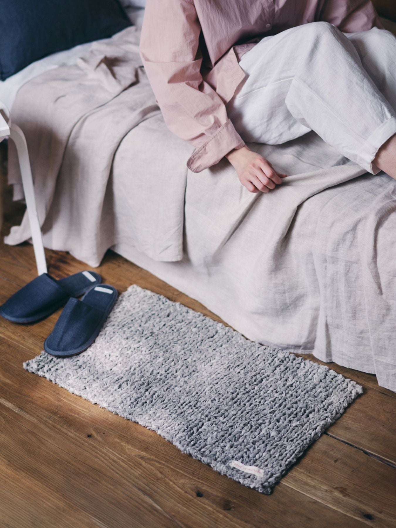 fog linen work × Orné de Feuilles 別注ニットフロアマット｜マット