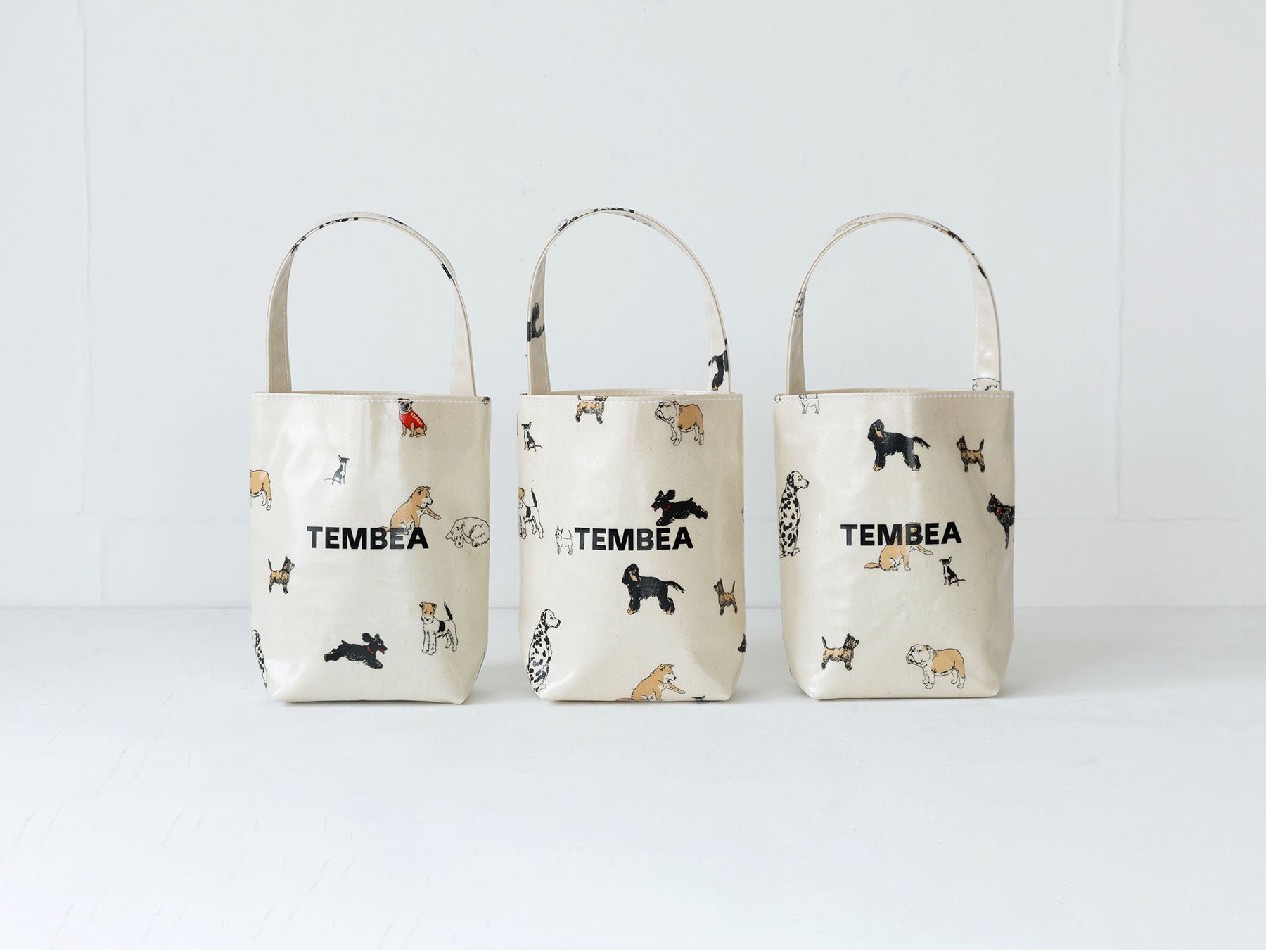 TEMBEA 総柄 犬柄 キャンバス トートバッグ スモール TEMBEA バッグ TOTE BAG／DOG｜フォイヌ（イヌモチーフアイテム