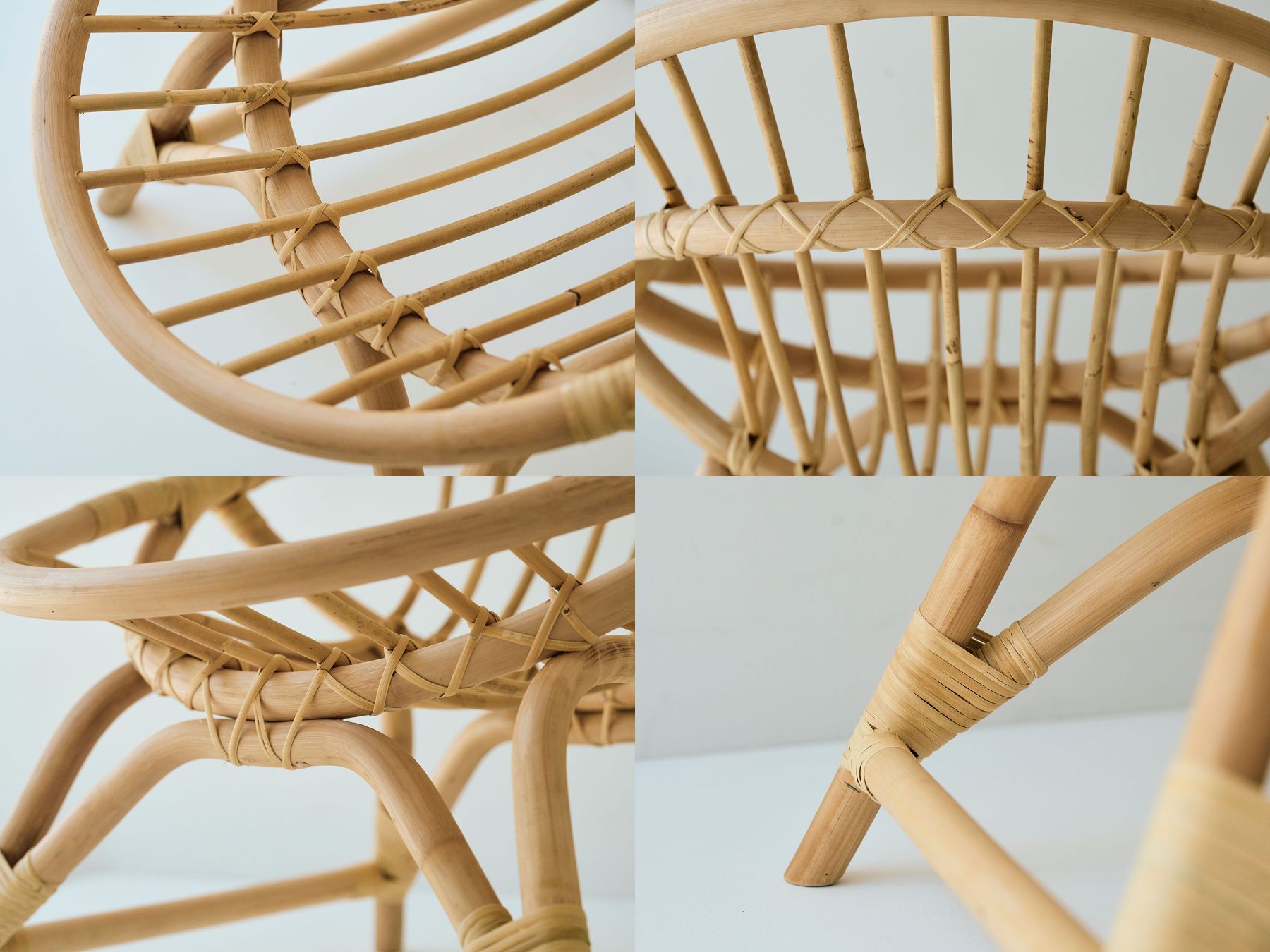ラタンラウンドチェア（クッション付き）｜家具｜オルネ ド フォイユ