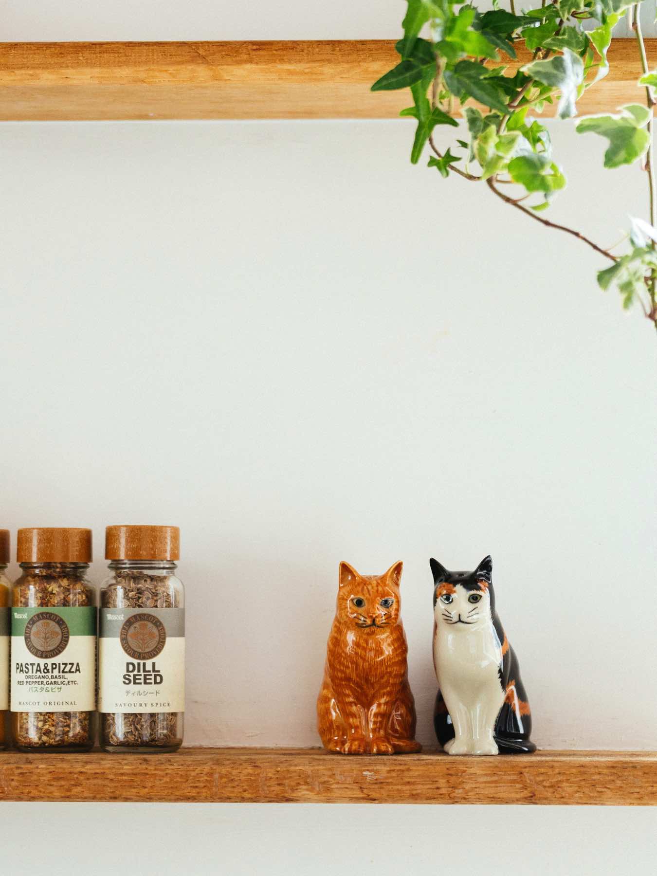 Quail Ceramics｜キャット・ソルト&ペッパーセット【母の日