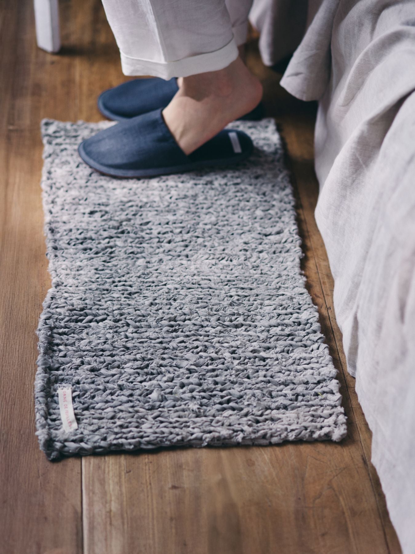 fog linen work × Orné de Feuilles 別注ニットフロアマット｜マット