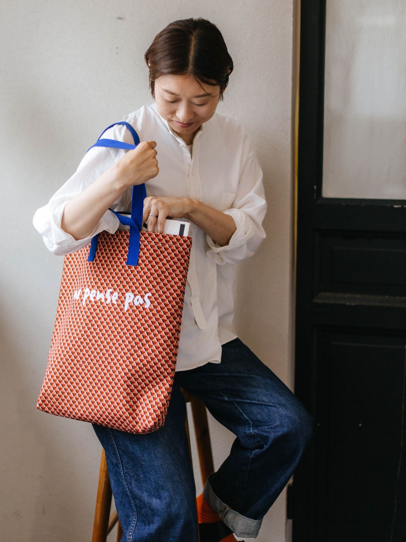 ne pense pas ジオメトリックバッグ