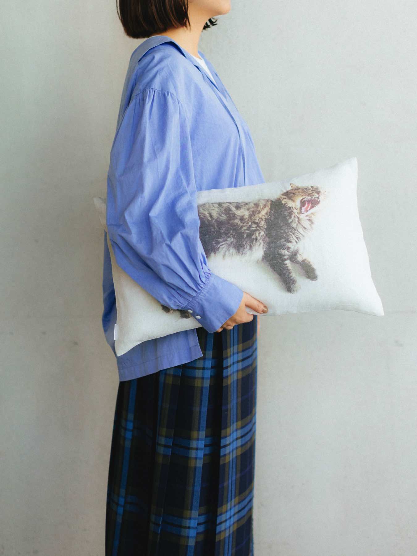 オルネコ×fog linen work×デコたん プリントクッションカバー