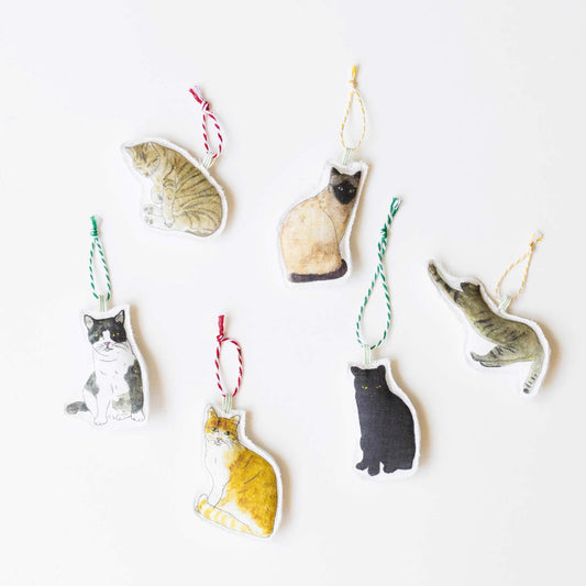 isabelle boinot × fog linen work 猫のオーナメント（3個セット）