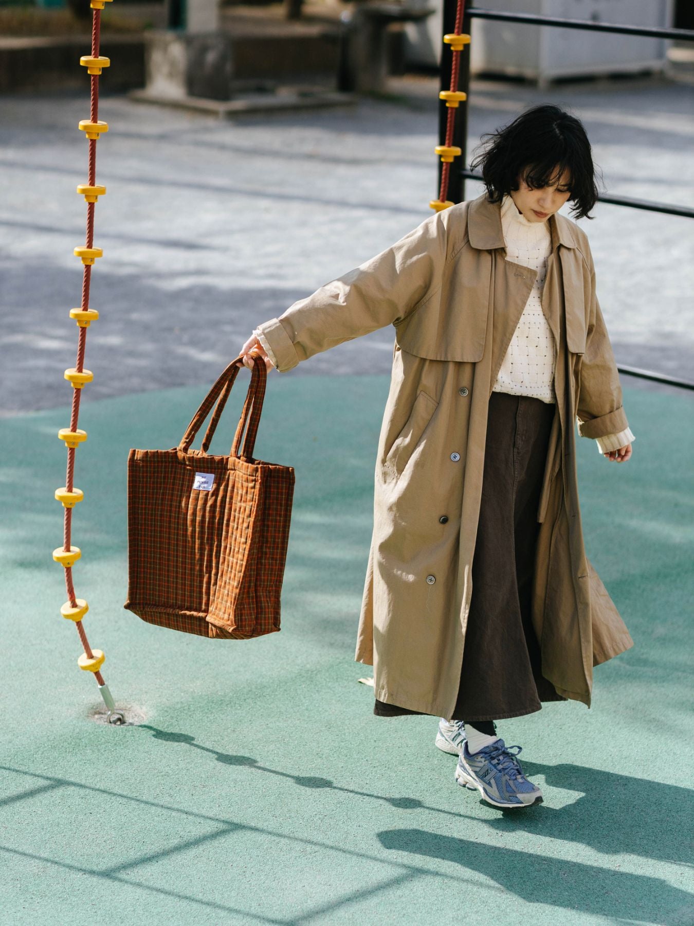 ne pense pas キルティングチェックバッグ