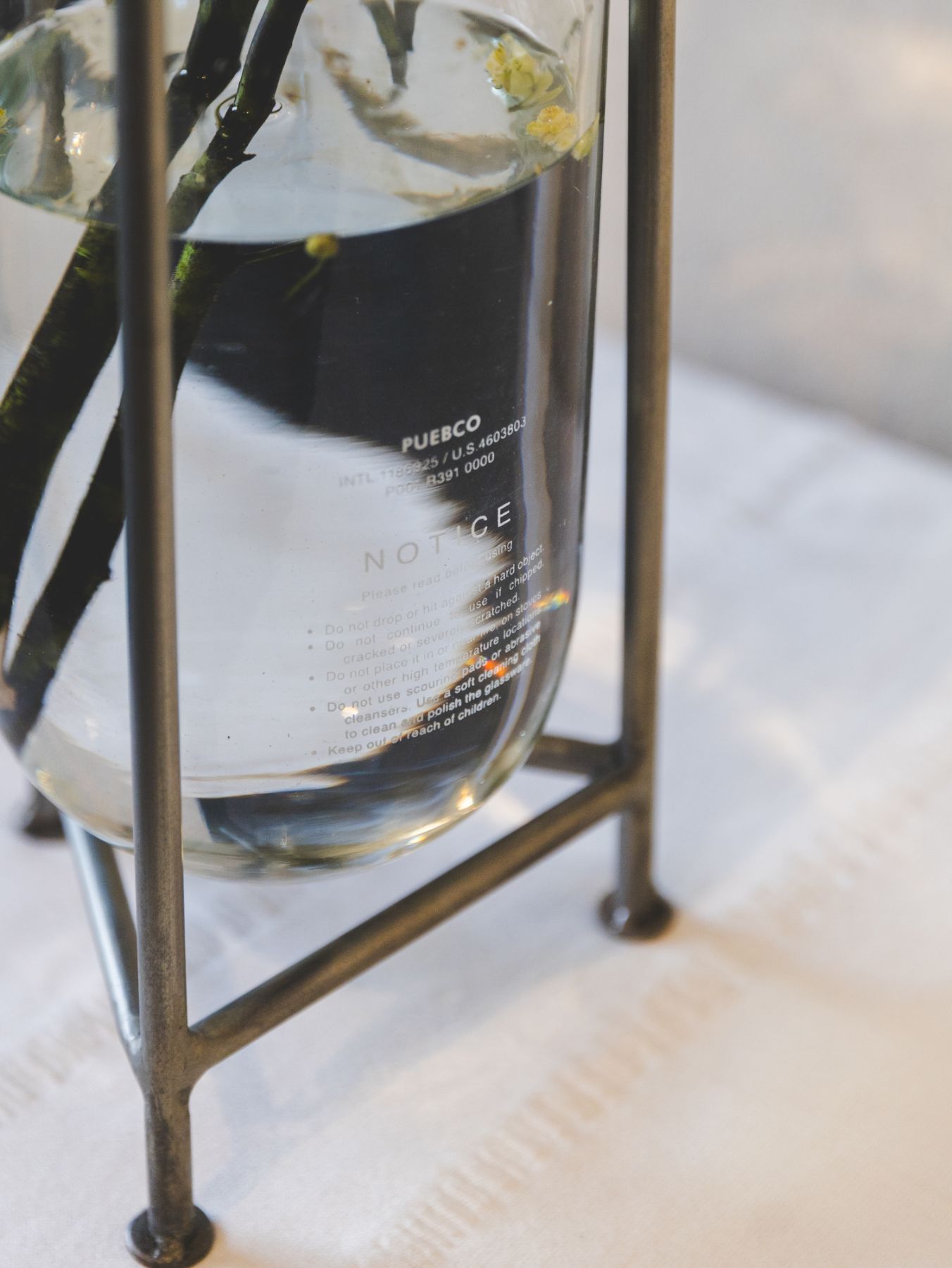 GLASS TUBE WITH STAND｜フラワーベース｜オルネ ド フォイユ