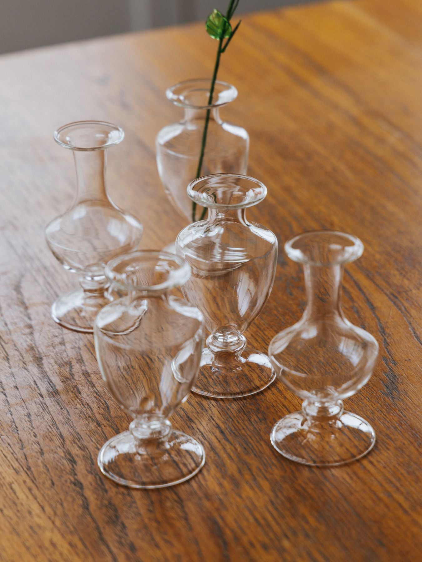 オルネドフォイユ購入デザインガラスベース2個インド製ヌキテパ MINI VASE ミニベース／CLEAR｜フラワーベース｜オルネ ド フォイユ