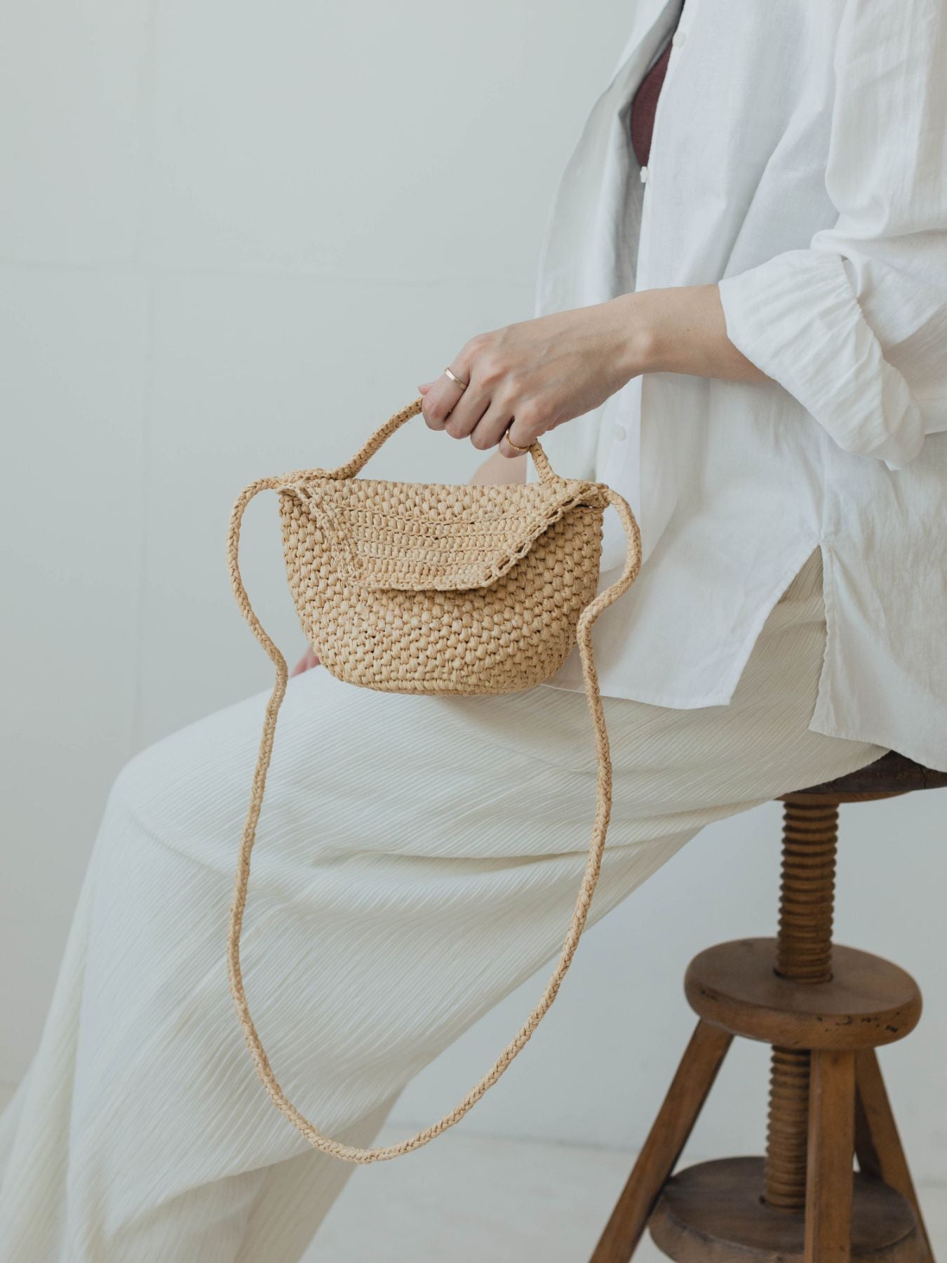 LIMAIA PARIS ショルダー付きラフィアバッグ（別注）｜バッグ