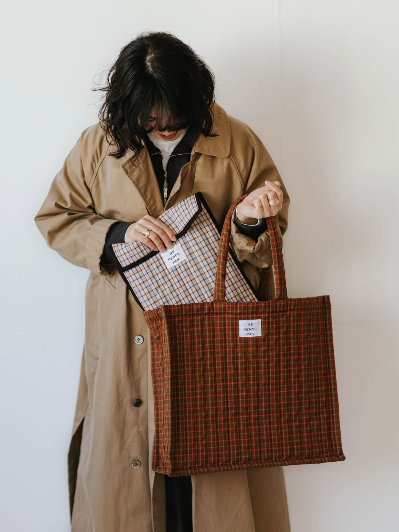 ne pense pas キルティングチェックバッグ｜バッグ｜オルネ ド