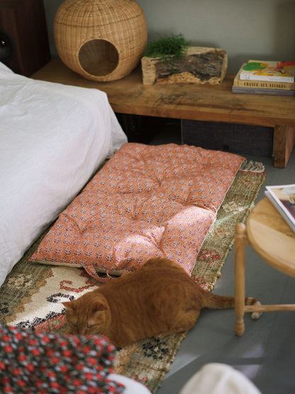 オリジナル・プリントシートクッション／ブロックプリント柄