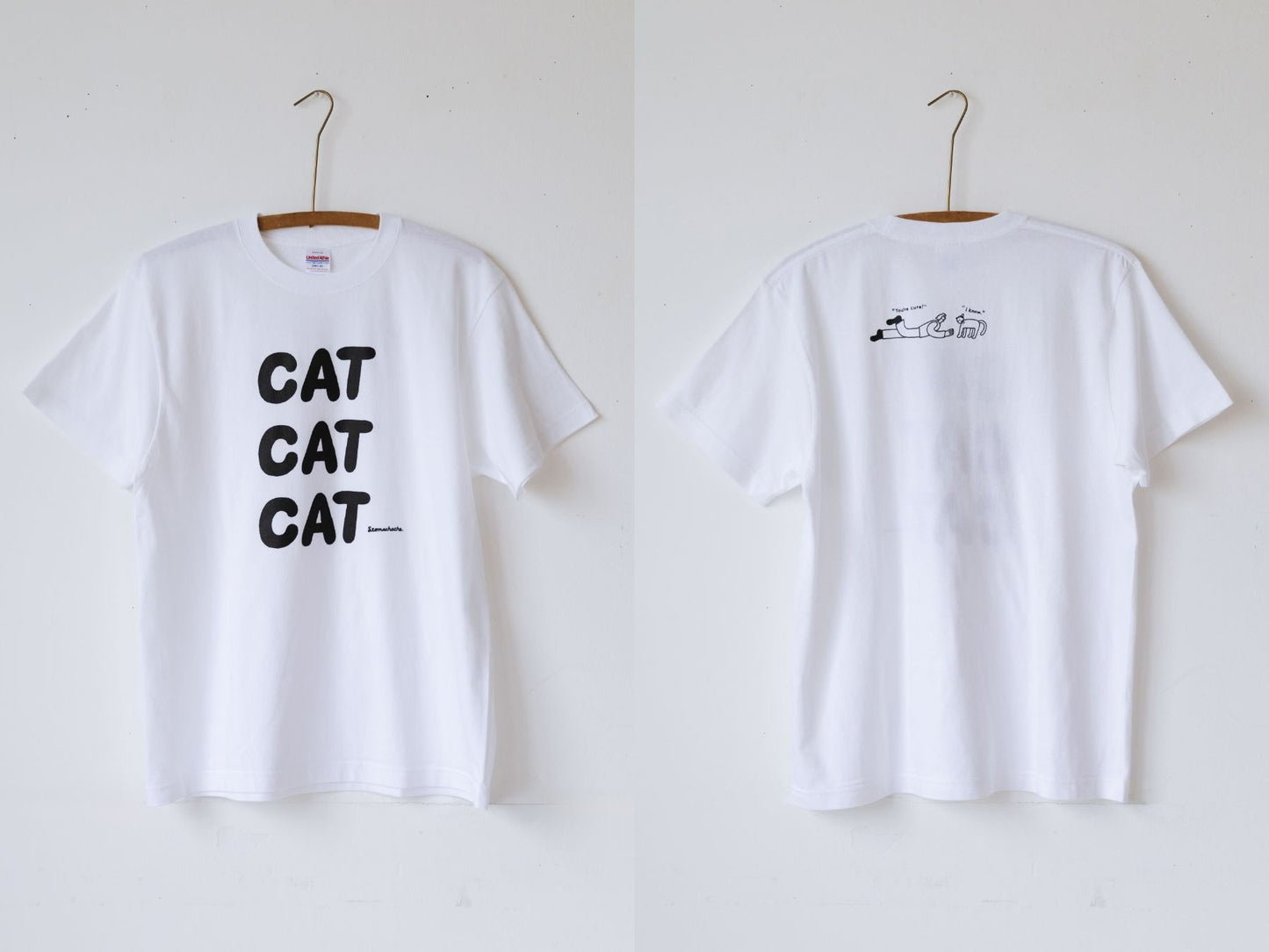 cat cat cat／ホワイト×ブラック 表裏