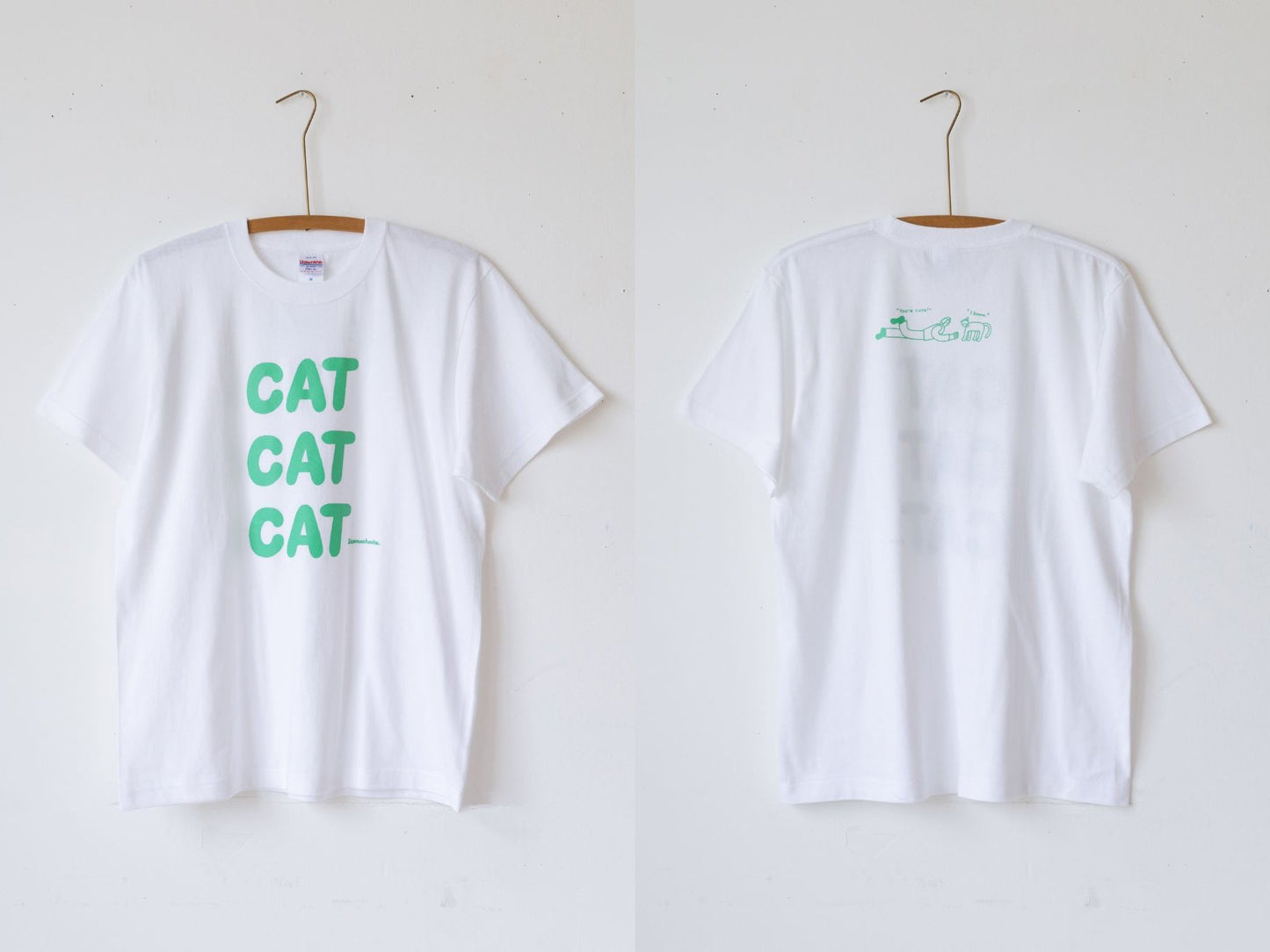 cat cat cat／ホワイト×ミント　表裏