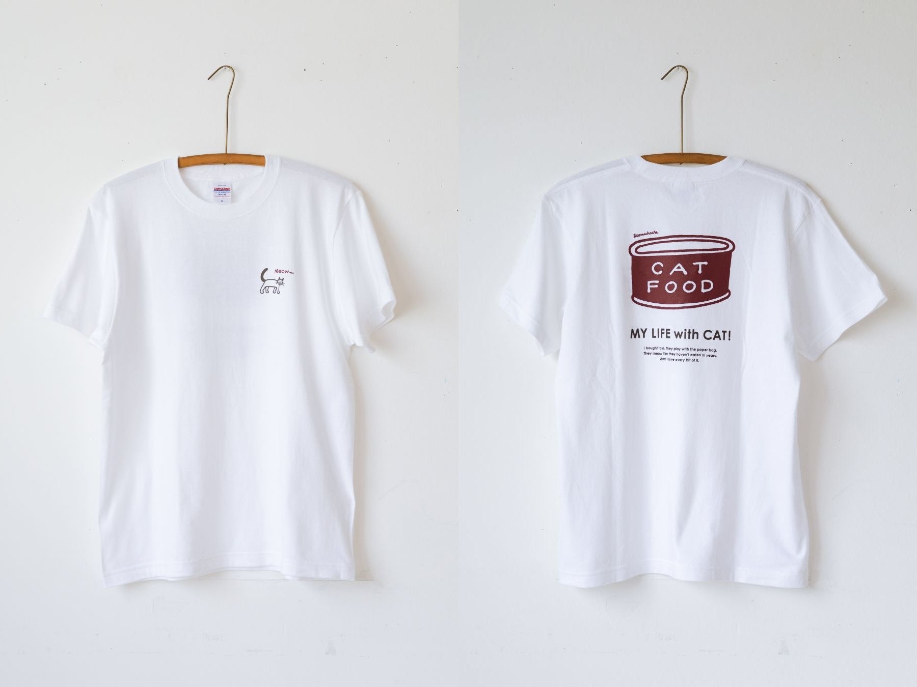 cat food／ホワイト　表裏