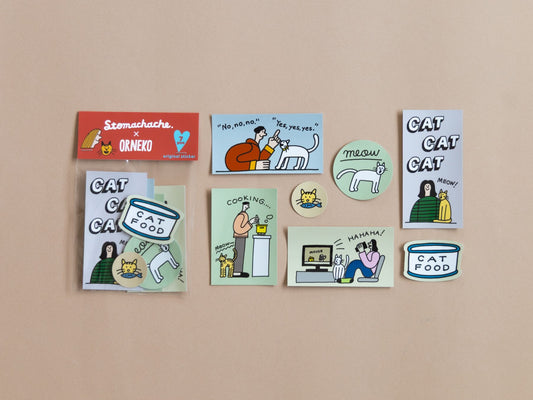 STOMACHACHE. × Orneko ステッカー（7枚セット）