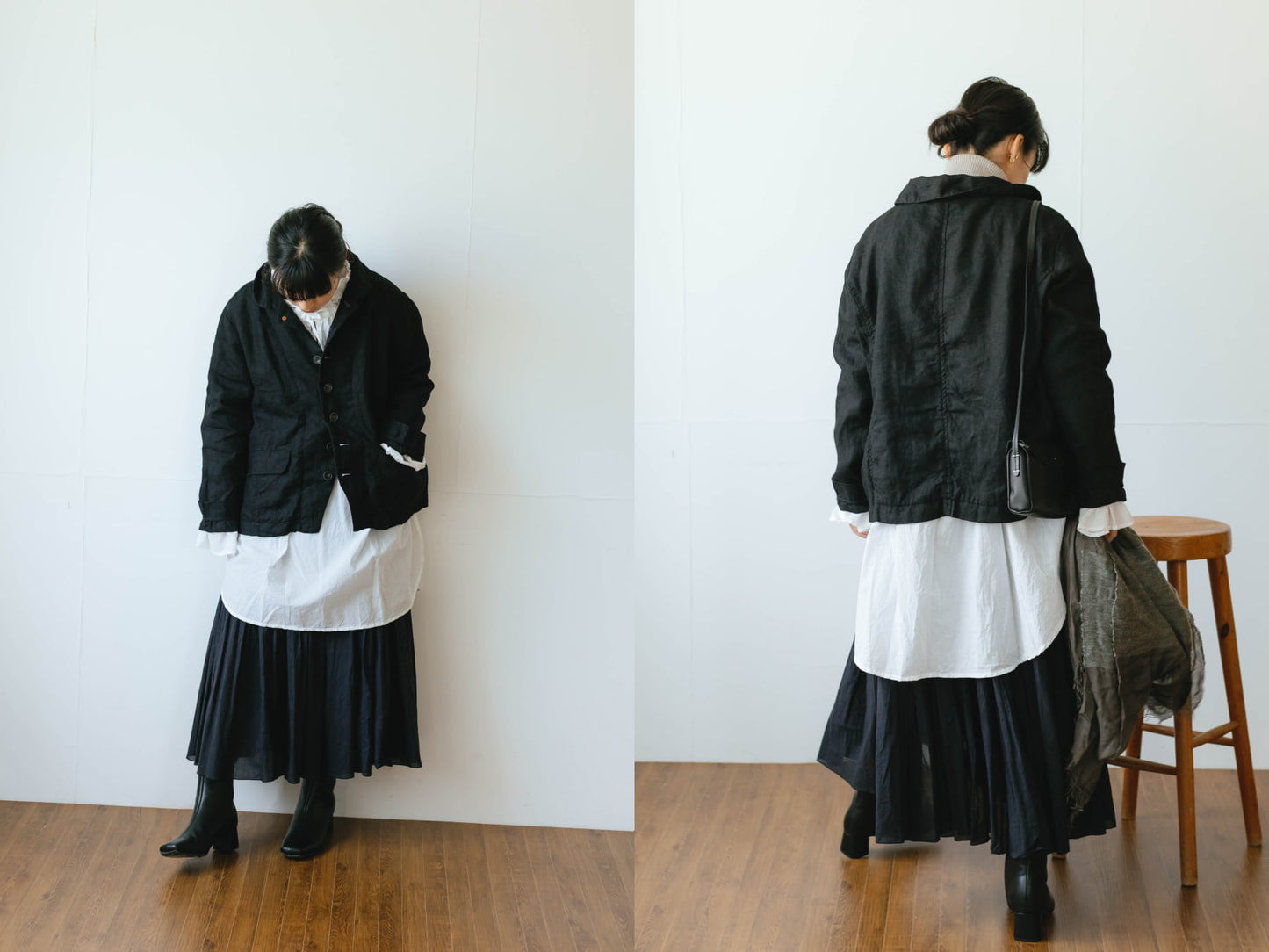 ichi Antiquités Linen Canvas Jacket