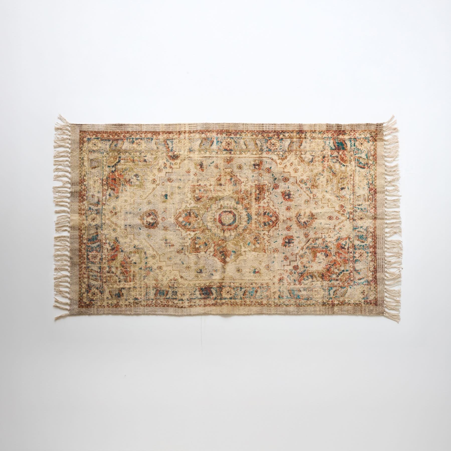 受注販売】ヴィンテージ調プリントラグ（93×147cm）｜ラグ｜オルネ ド