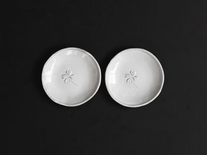 Astier de Villatte プレート 13cm／Trefle
