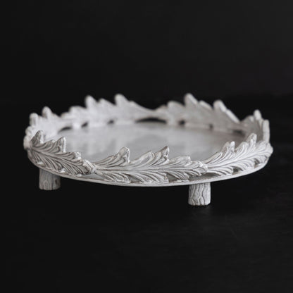 Astier de Villatte 脚付ラウンド・リーフプレート 28.5cm／Setsuko