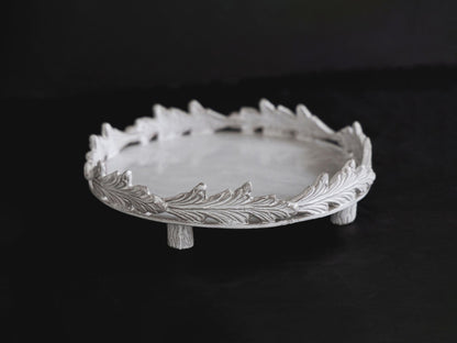 Astier de Villatte 脚付ラウンド・リーフプレート 28.5cm／Setsuko
