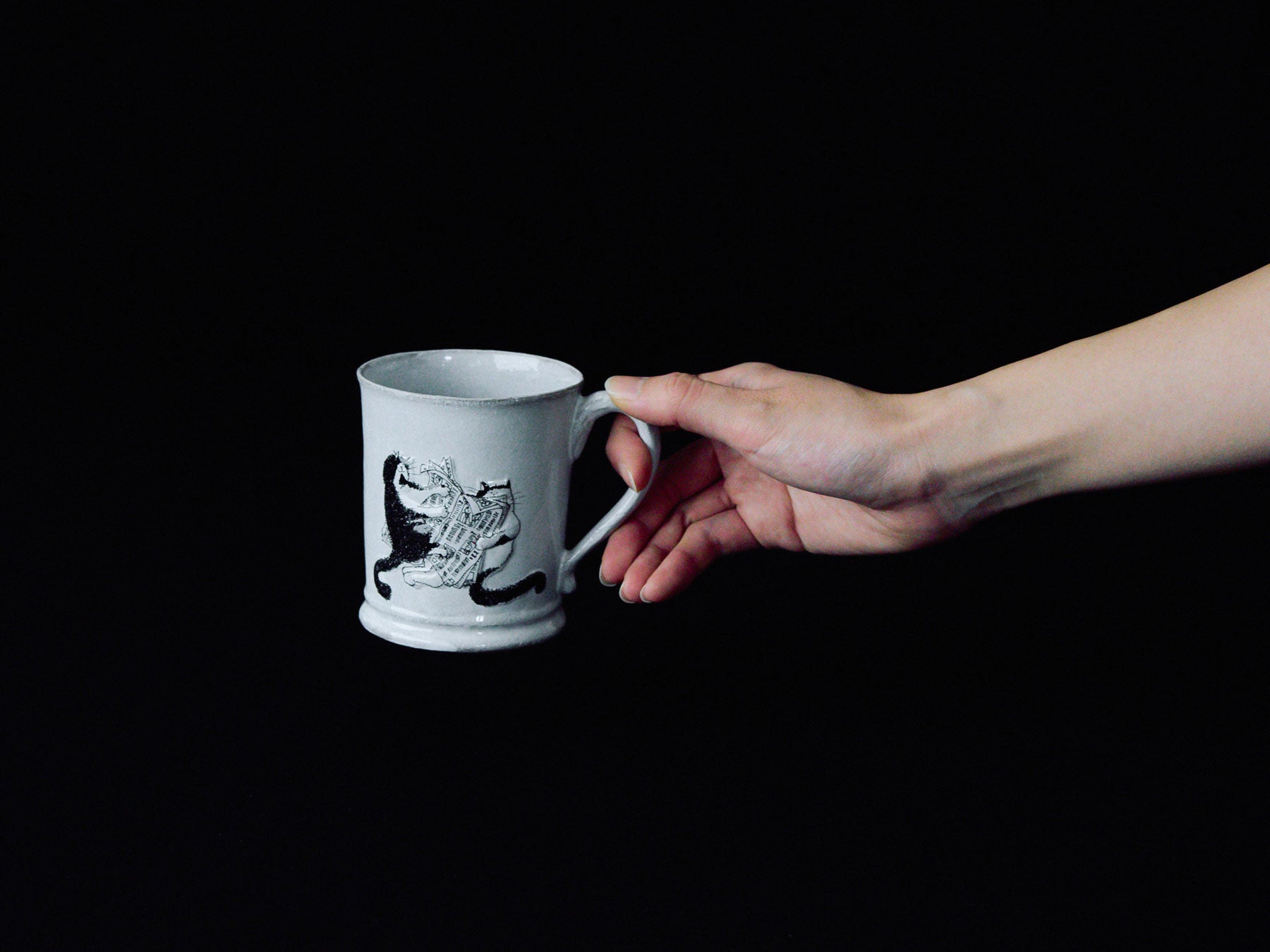 アスティエ　ド　ヴィラッド　ネコ柄マグカップ Astier de Villatte Grace Coddington／マグカップ｜カップ・グラス