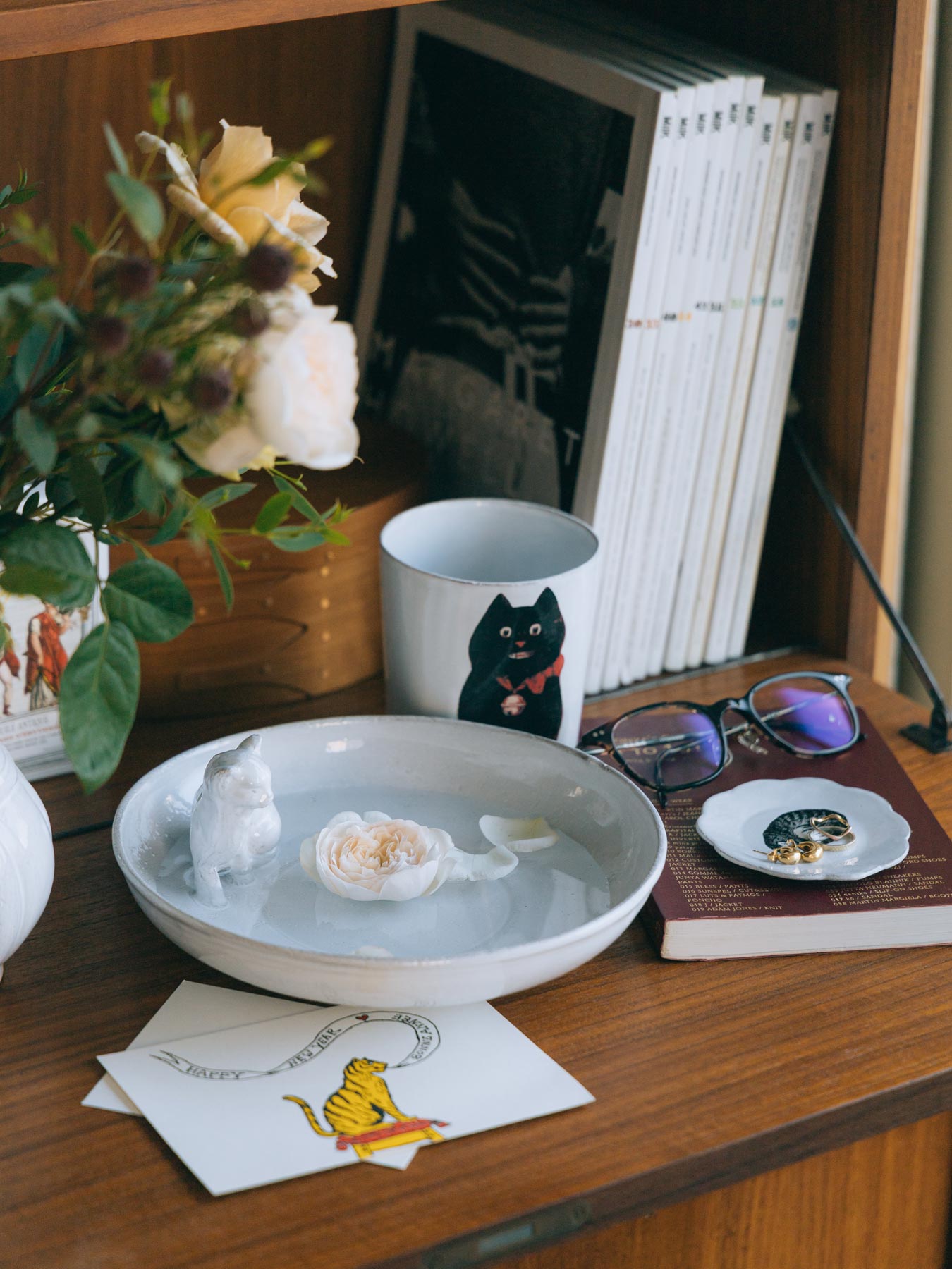 Astier de Villatte John Derian スリーピングキャットディッシュ｜皿