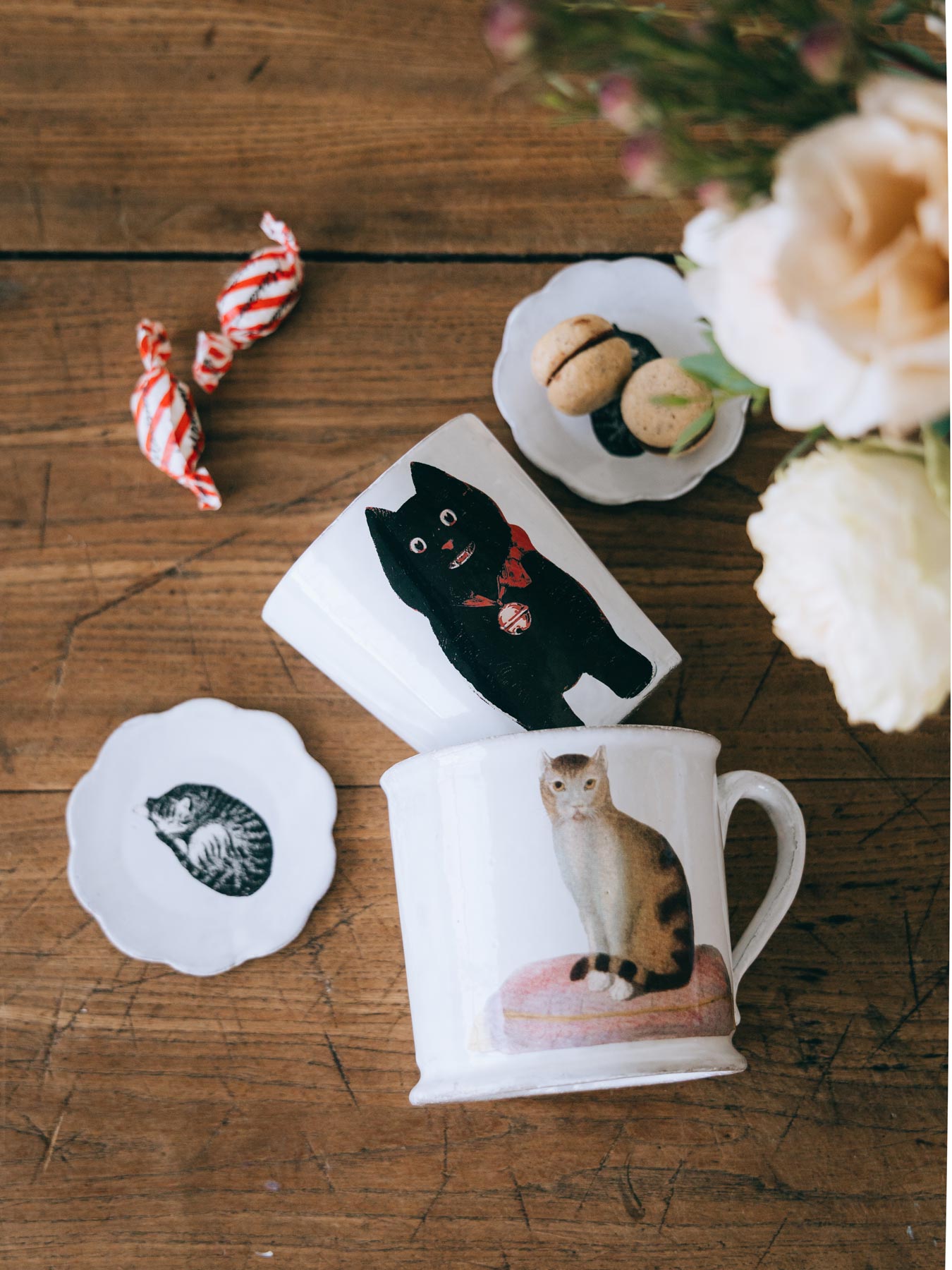 Astier de Villatte John Derian キャットマグカップ｜カップ・グラス