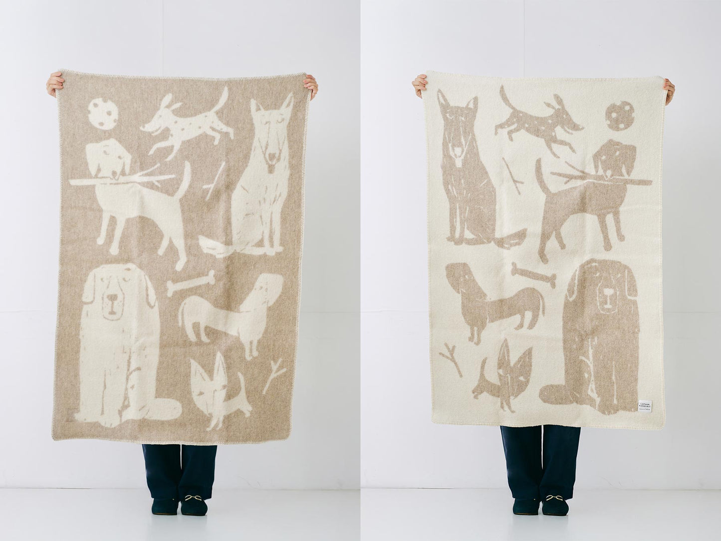 ベージュ×ホワイト