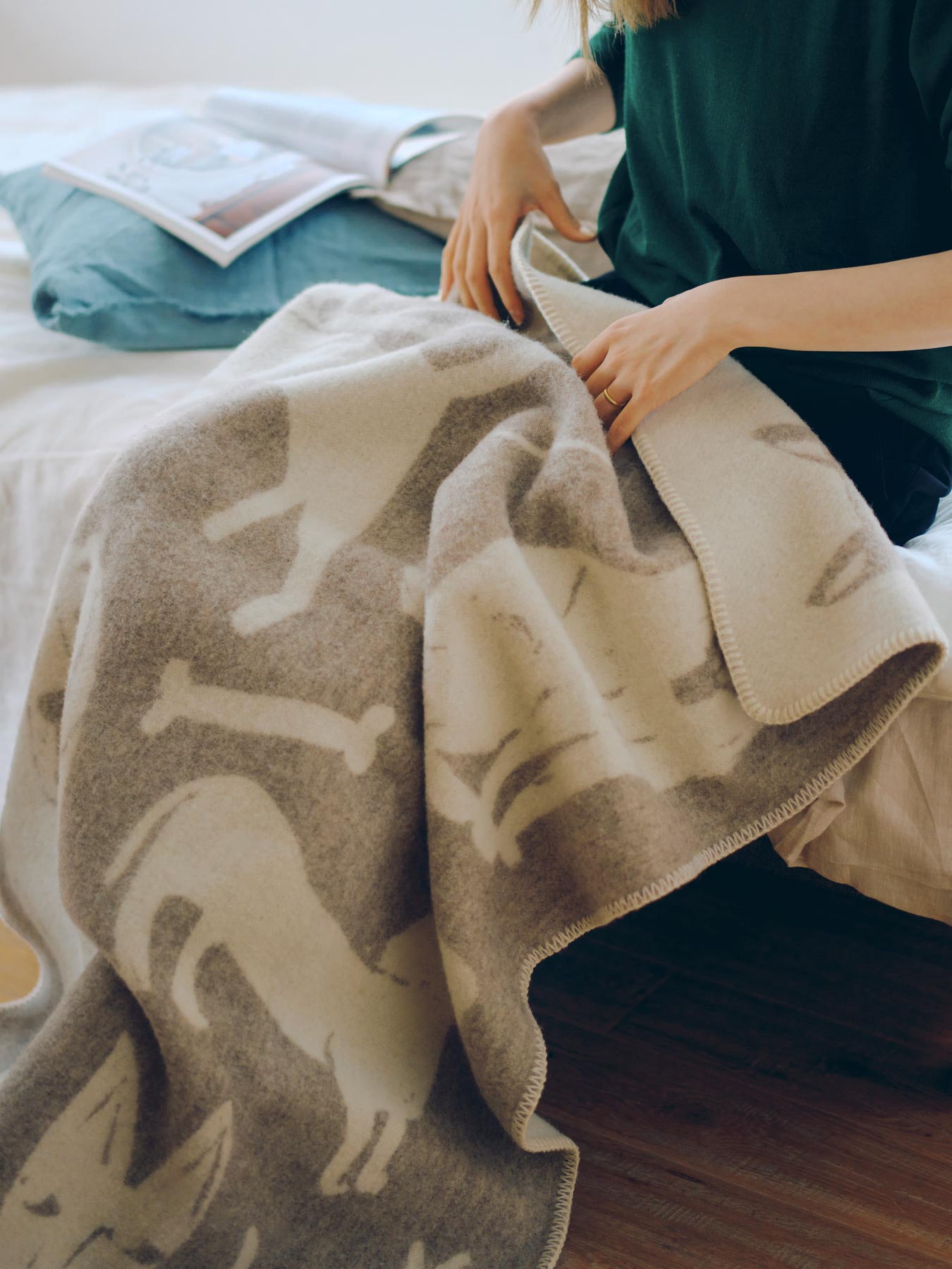 LAPUAN KANKURIT ウールブランケット KOIRAPUISTO（ドッグ）