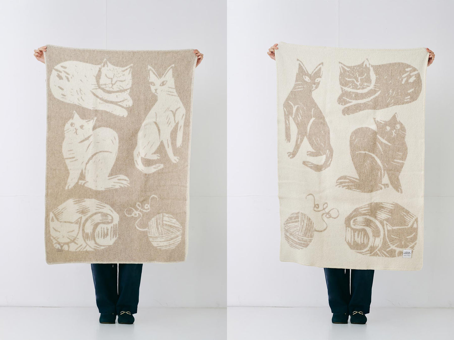 ベージュ×ホワイト