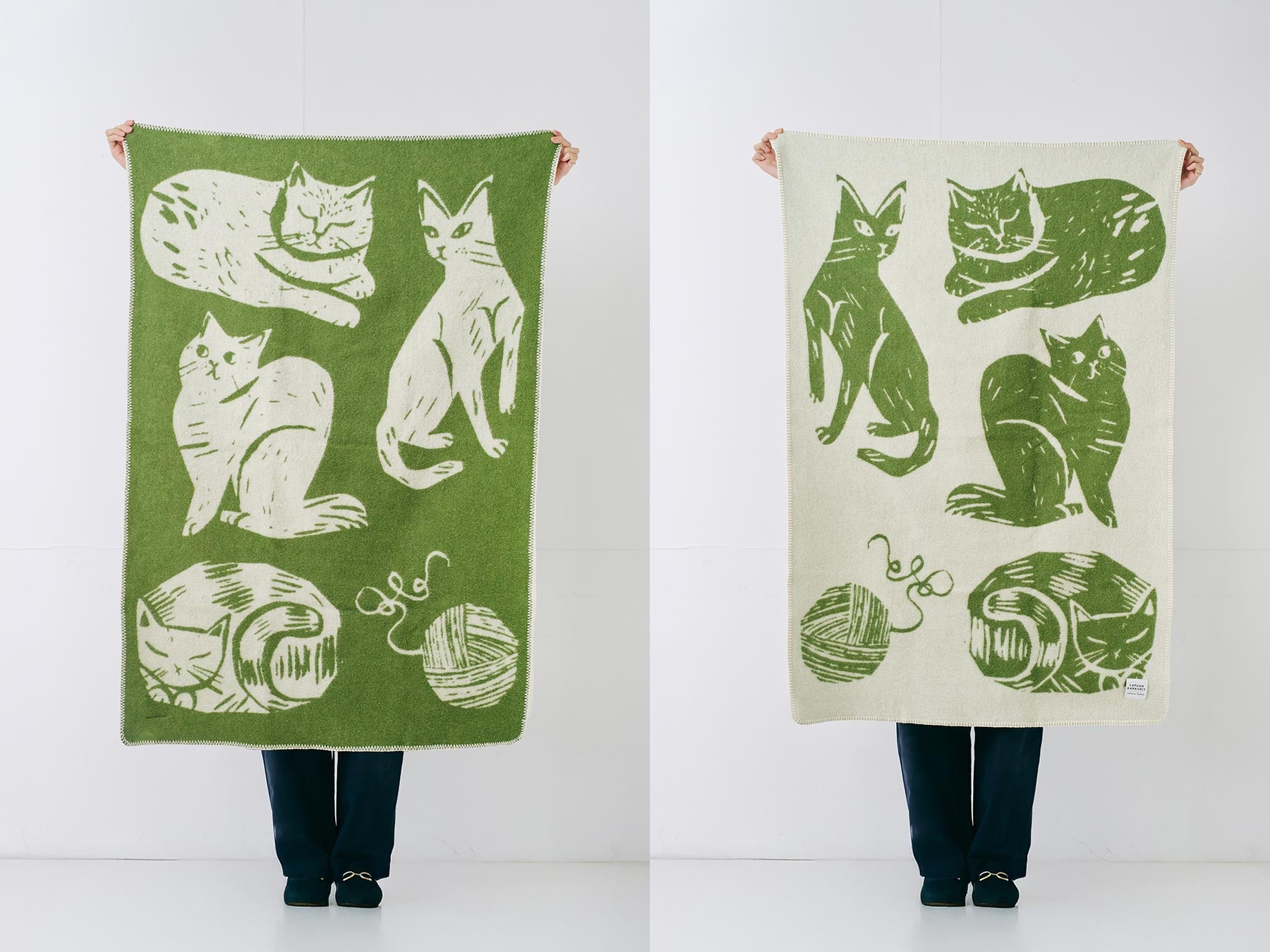 LAPUAN KANKURIT ウールブランケット KISSANPÄIVÄT（キャット