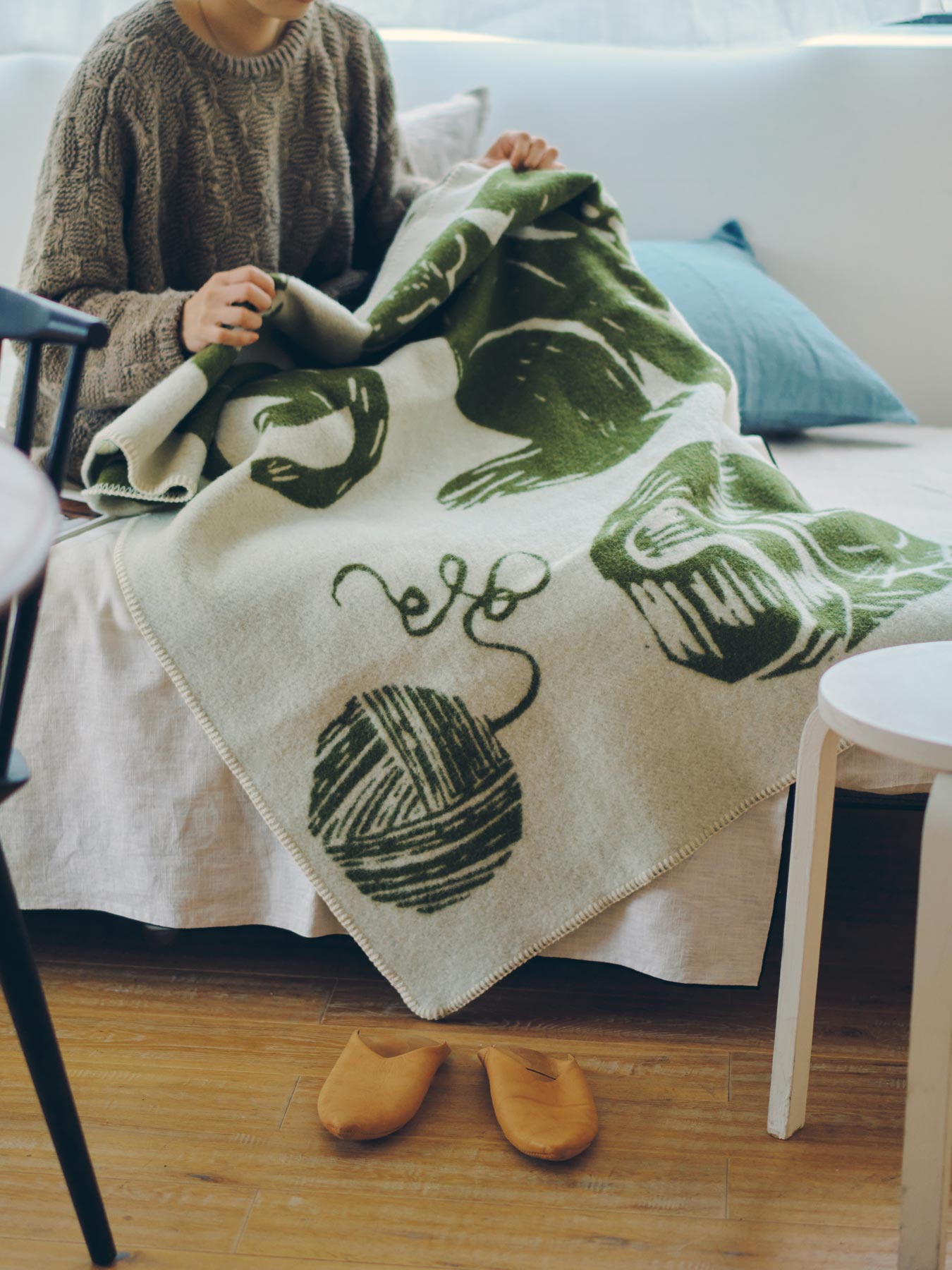 LAPUAN KANKURIT ウールブランケット KISSANPÄIVÄT（キャット）