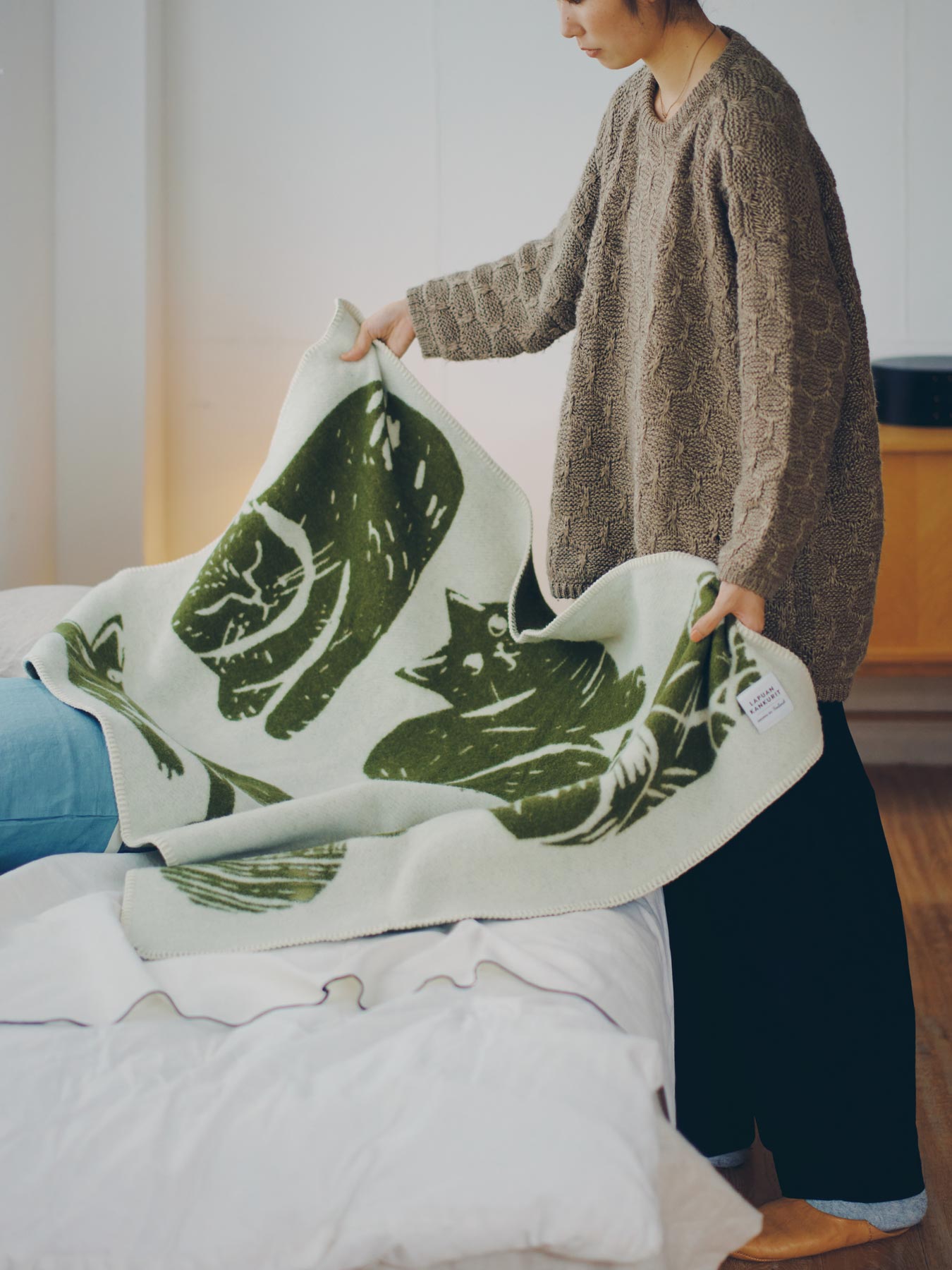 LAPUAN KANKURIT ウールブランケット KISSANPÄIVÄT（キャット