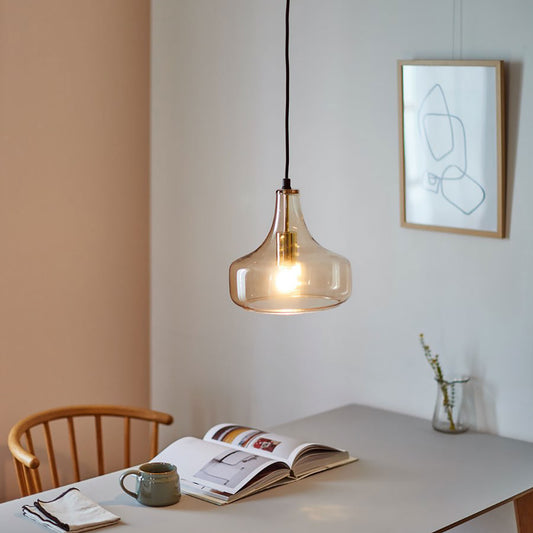 ガラス・ペンダントランプ/ブラウン