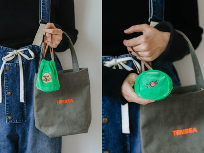 飴ちゃん巾着は、底面にイラスト付き