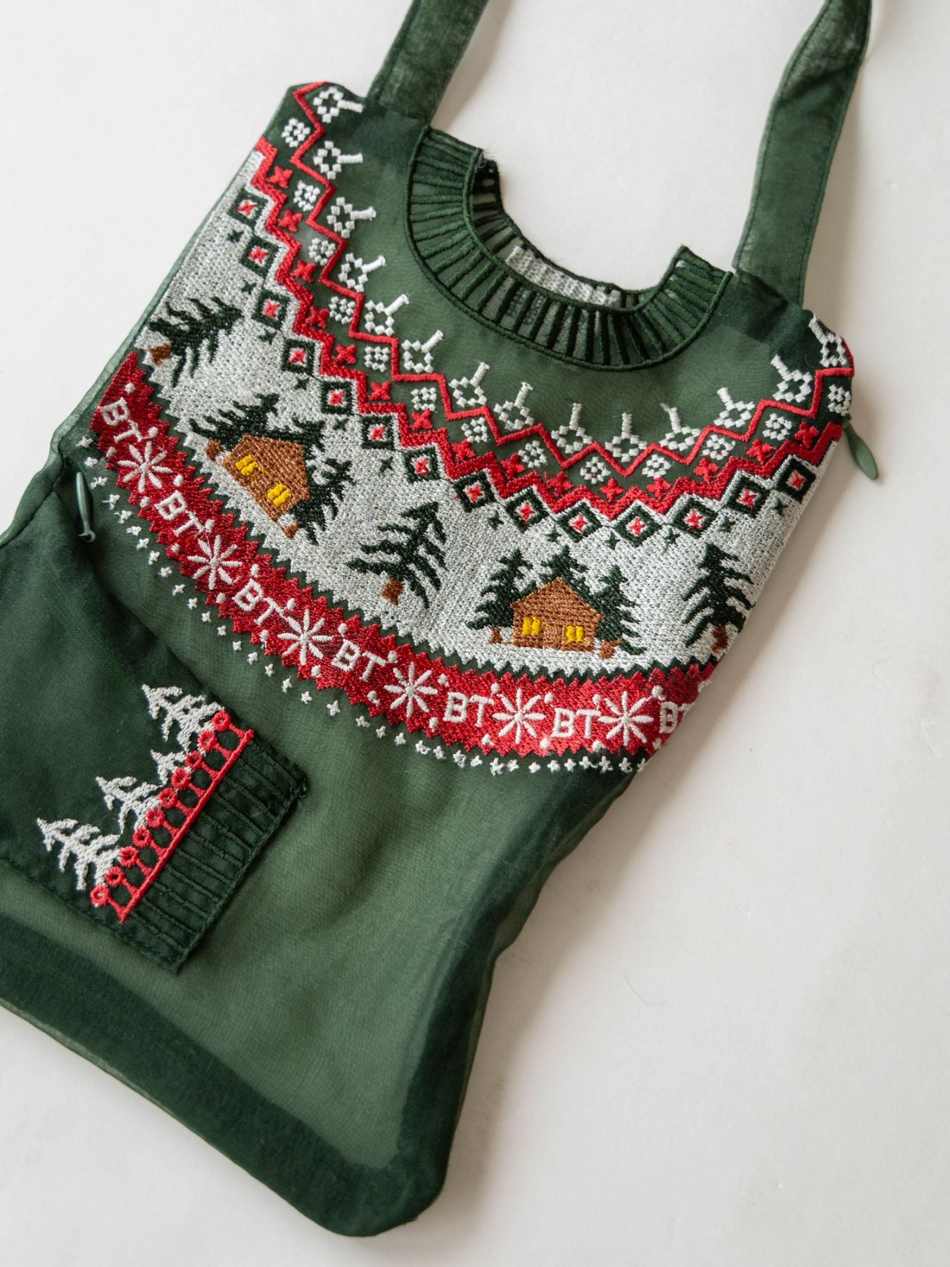 【受注販売】Brigitte Tanaka ミニポーチ／Pochette Pull Vert Petit