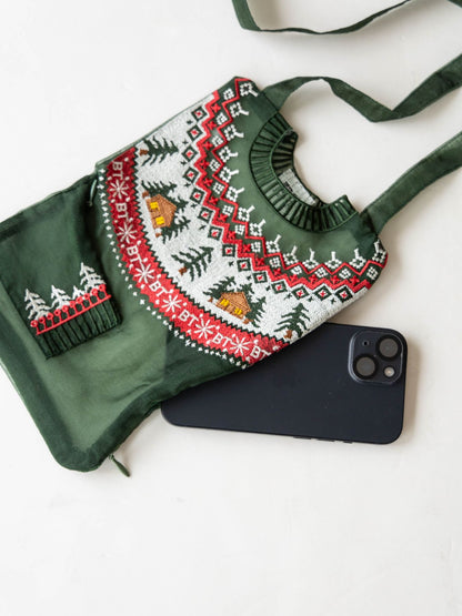 【受注販売】Brigitte Tanaka ミニポーチ／Pochette Pull Vert Petit