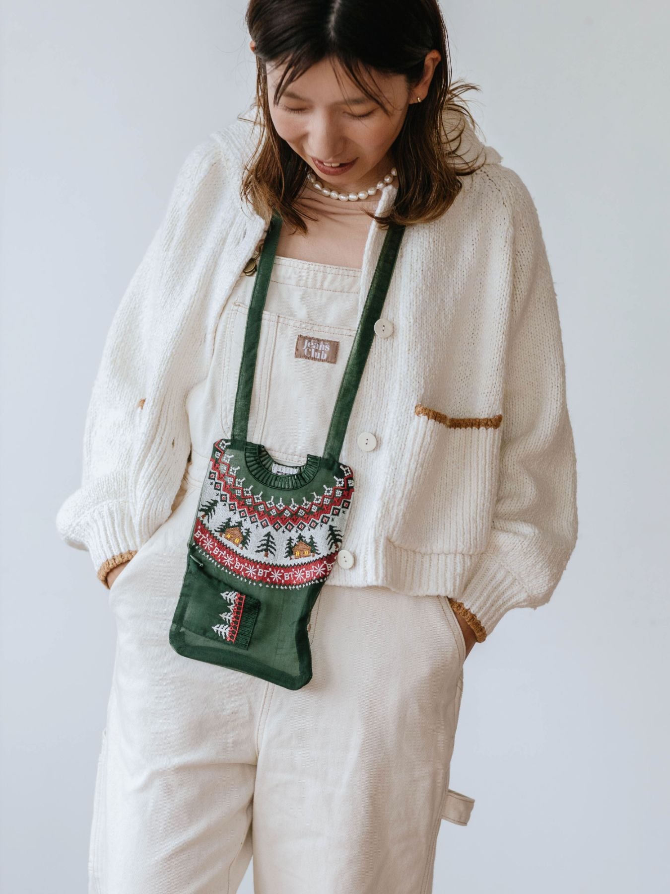 Brigitte Tanaka ミニポーチ／Pochette Pull Vert Petit｜ポーチ