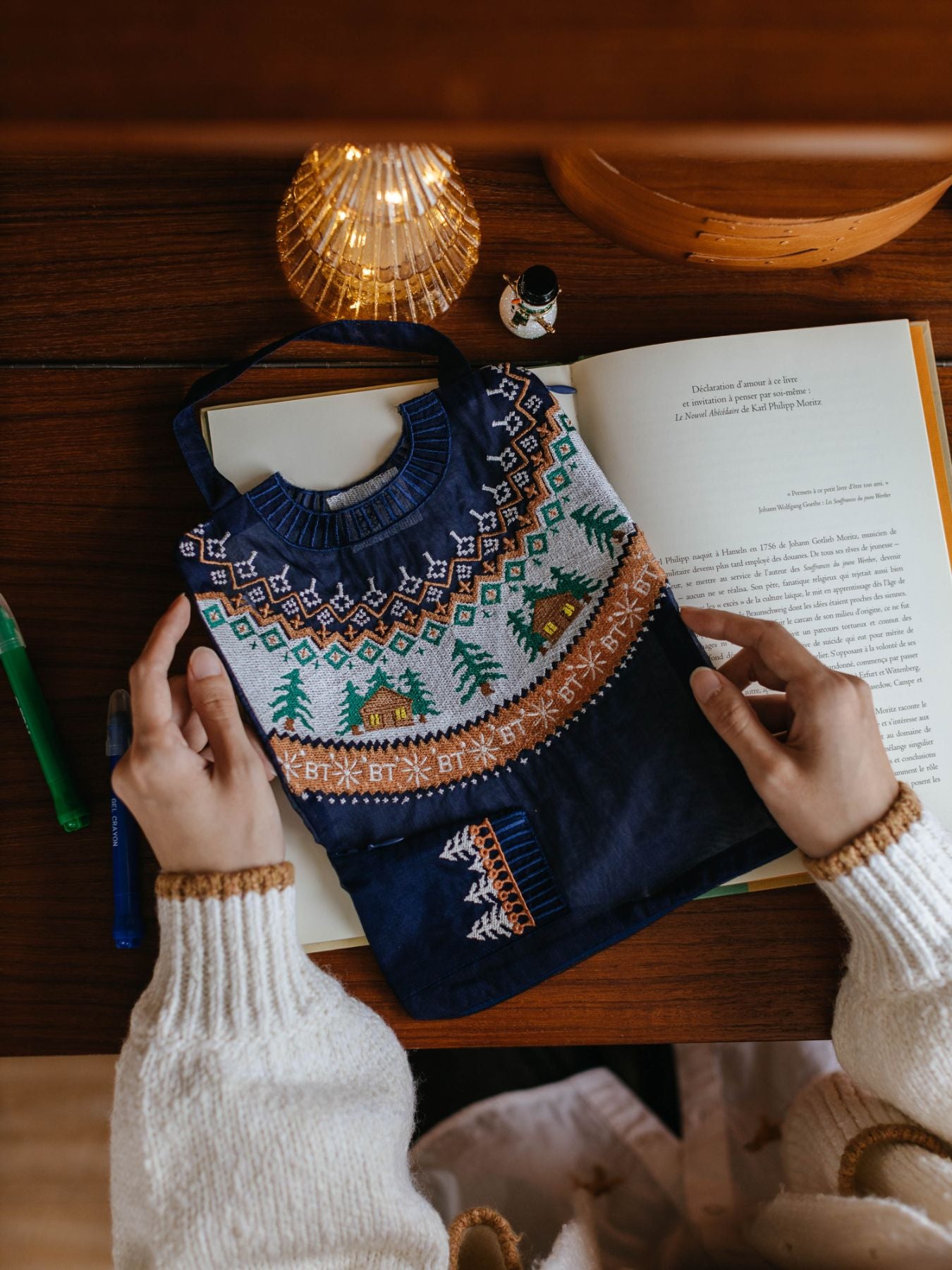 【受注販売】Brigitte Tanaka ミニポーチ／Pochette Grande Pull Bleu