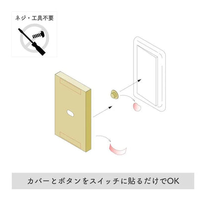 貼るだけスイッチ（プッシュタイプ）