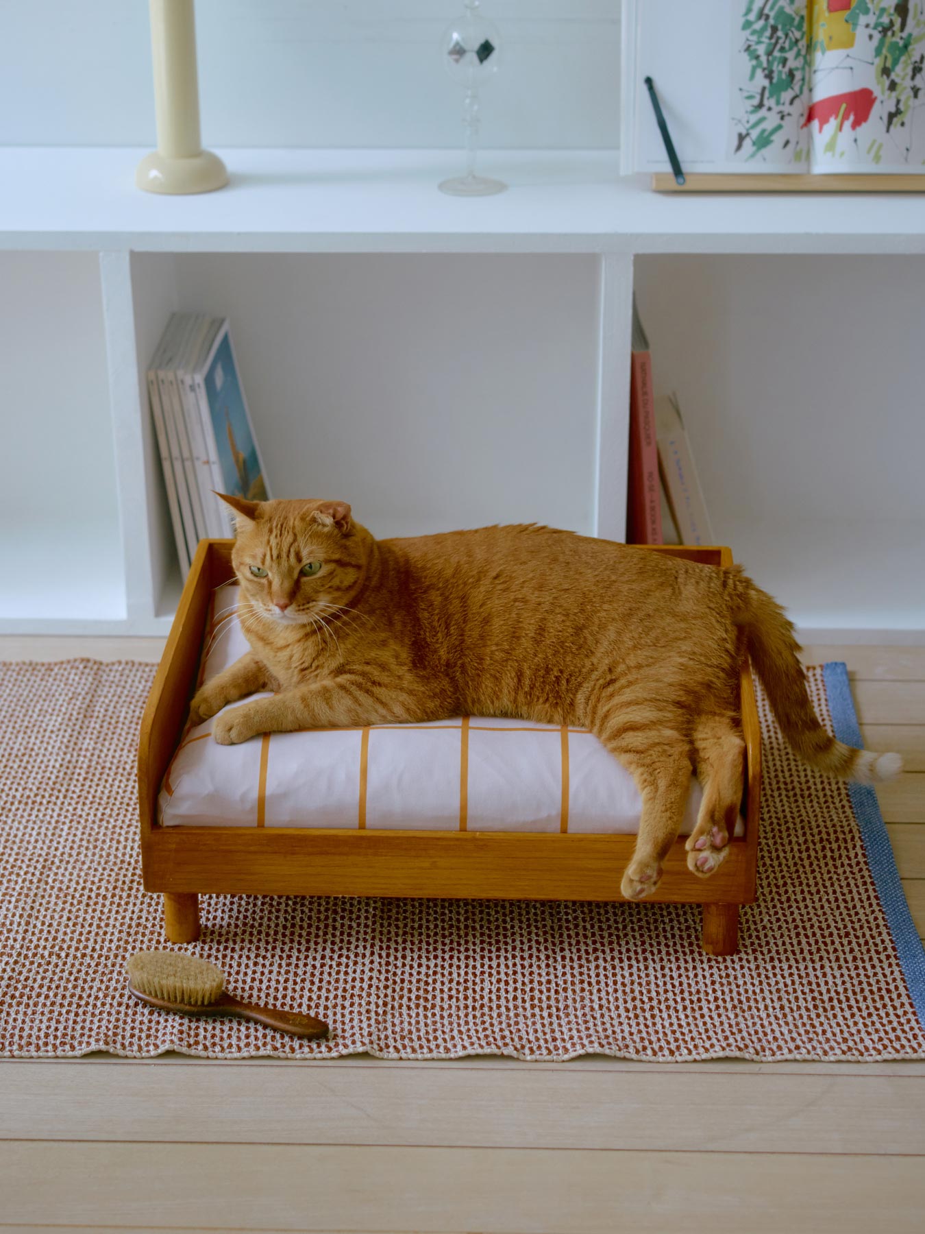 オルネコ 桐のベッド用クッション／ノルディックチェック柄｜オルネコ