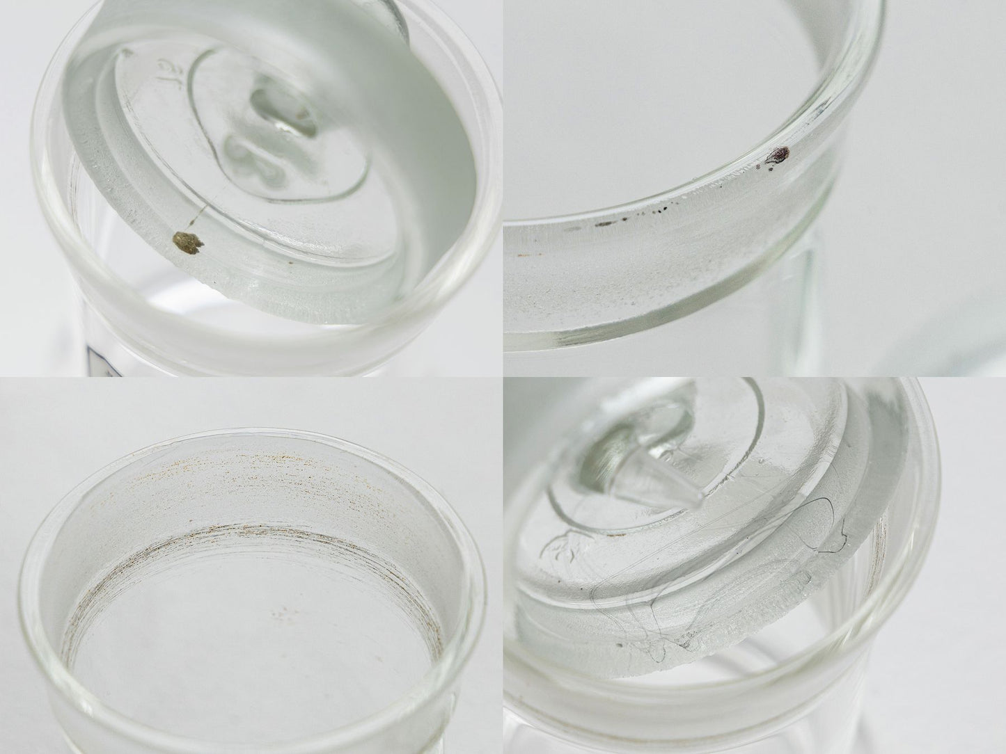 ガラスの中の汚れや異物の例