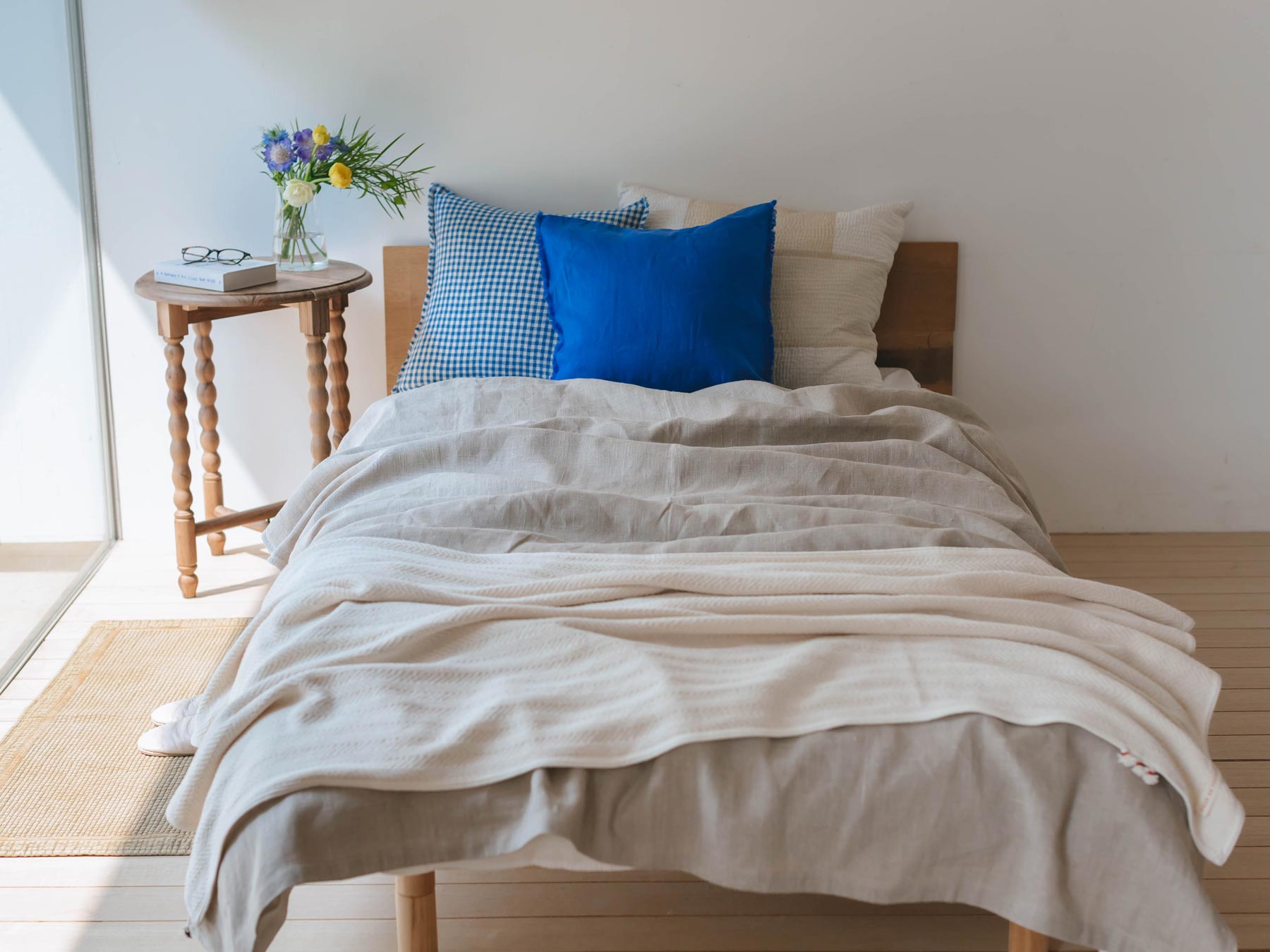 fog linen work × Orné de Feuilles リネンブランケット｜ベッドリネン