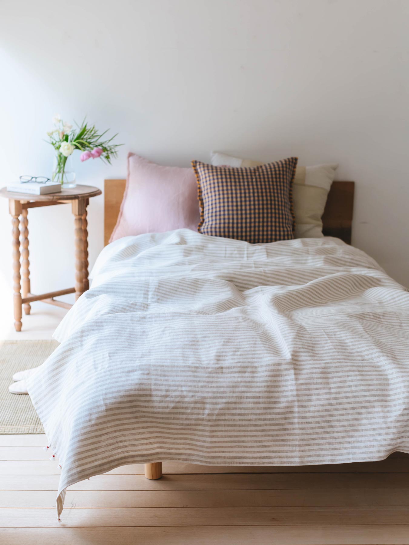 fog linen work × Orné de Feuilles リネンブランケット｜ベッドリネン