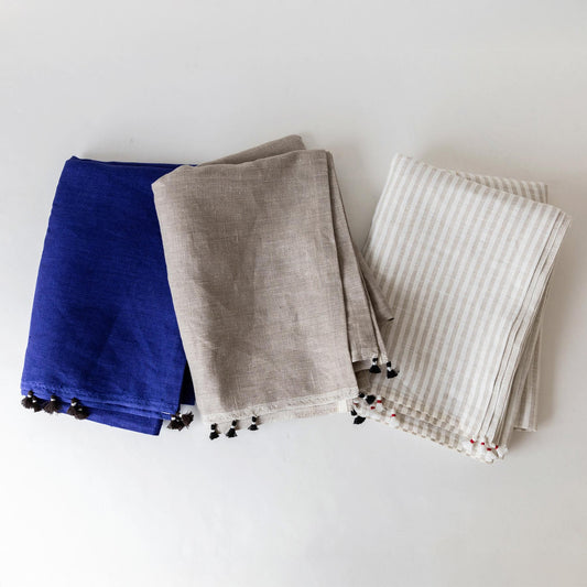 fog linen work × Orné de Feuilles リネンブランケット