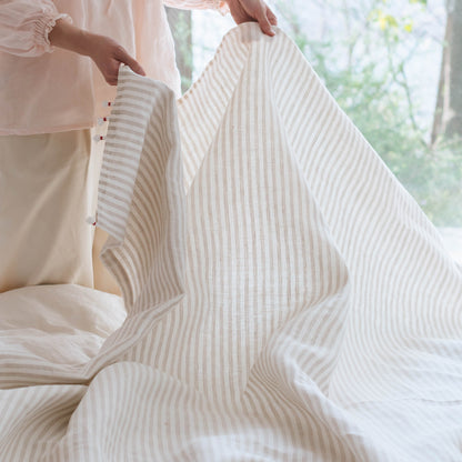 fog linen work × Orné de Feuilles リネンブランケット