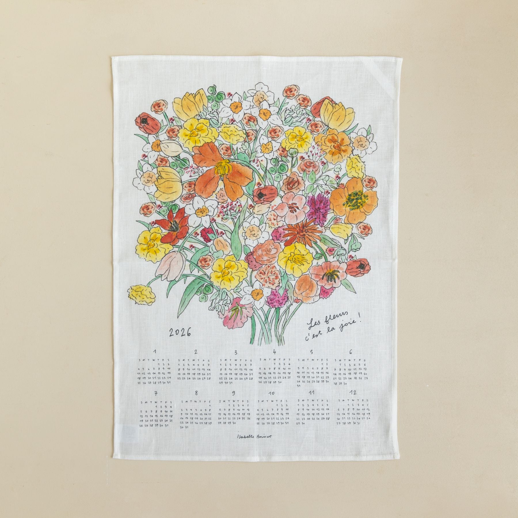 isabelle boinot × fog linen work 2026 リネンカレンダ－｜文具