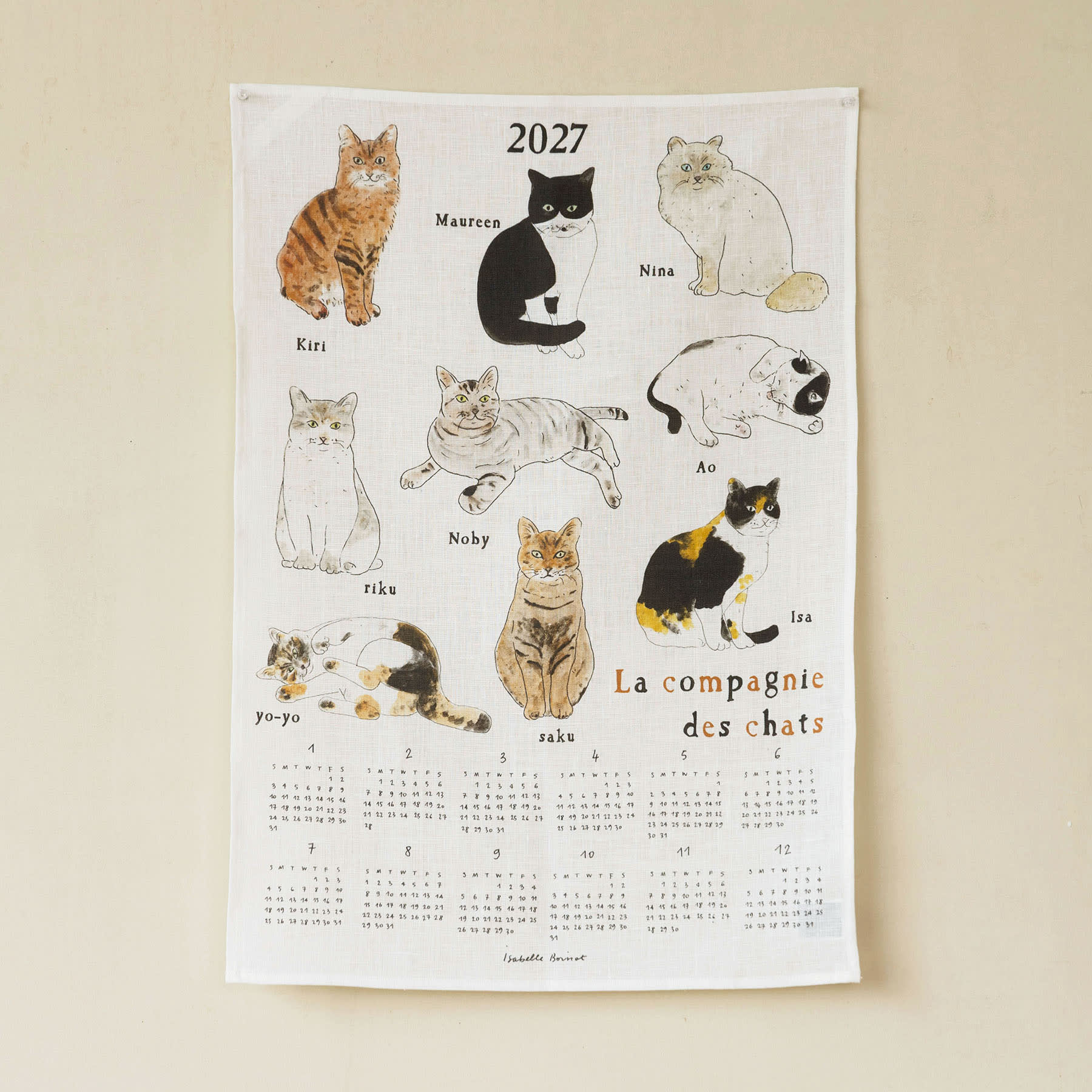 isabelle boinot × fog linen work 2027 リネンカレンダー｜文具