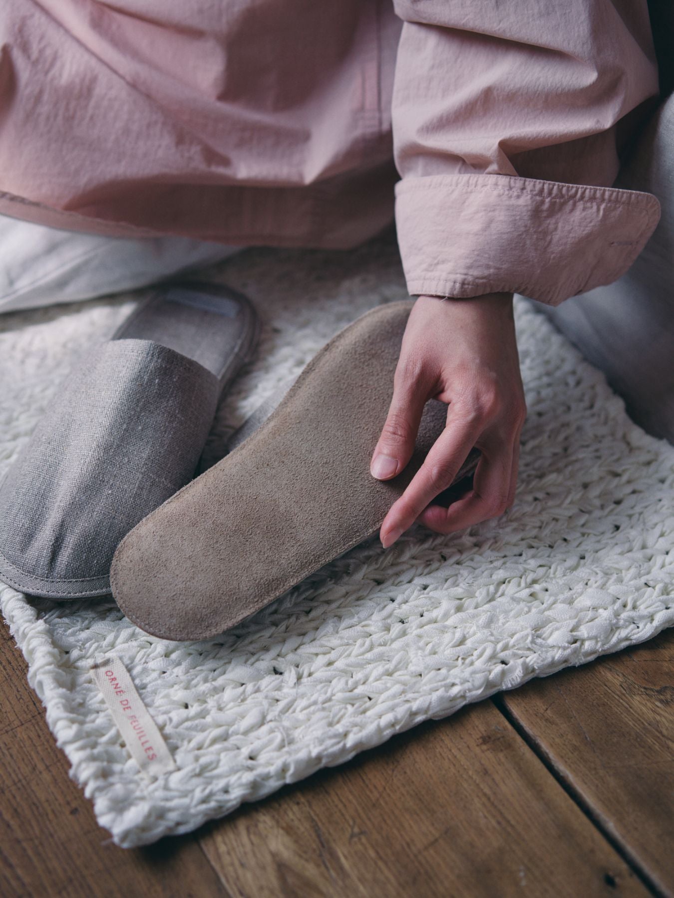 fog linen work リネンスリッパ｜ルームシューズ｜オルネ ド フォイユ